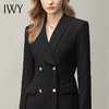 IWY/黑色职业连衣裙工装双排扣西装式裙子气质女神范高端售楼部工作服 Q10359 商品缩略图4
