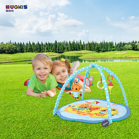咪好一家婴儿游戏毯宝宝爬行垫新生儿健身架音乐益智玩具