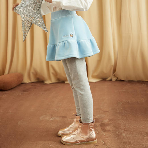 【女童裙裤】21年秋冬新品女童修身打底裤时尚假两件舒适宝宝裤子 商品图3