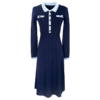 剩S 米思阳修身裙子气质休闲时尚温柔风针织polo领a字版连衣裙秋1755 商品缩略图4