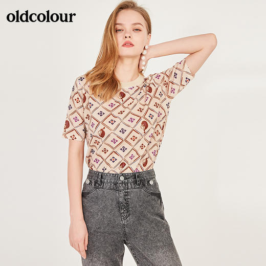 oldcolour秋季卡通图案时尚百搭套头衫女N13052324 商品图4