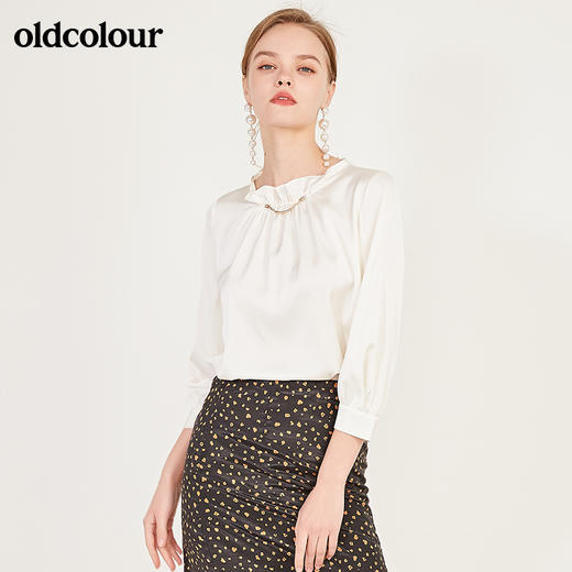 oldcolour秋季时尚百搭中袖套头衫女N13012335 商品图0