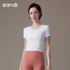 Sandi三蒂瑜伽短款短袖SA21C10 商品缩略图0