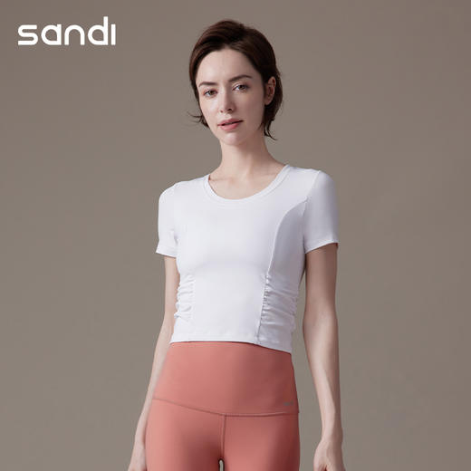 Sandi三蒂瑜伽短款短袖SA21C10 商品图0