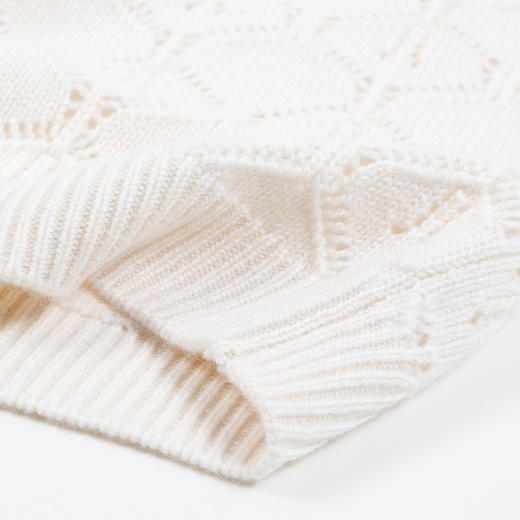 【女童镂空纯羊绒衫】羊绒世家童装21年秋冬新品女童圆领套头毛衣时尚镂空羊绒衫 商品图8