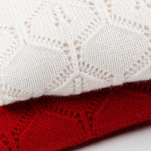 【女童镂空纯羊绒衫】羊绒世家童装21年秋冬新品女童圆领套头毛衣时尚镂空羊绒衫 商品图6