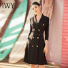IWY/西装连衣裙长袖黑色职业装女英伦风商务气质正装售楼部工作服 NQ470 商品缩略图1