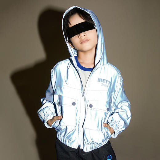 METTE童装男童连帽外套20秋中大童男宝薄款内搭棉布双层休闲上衣 商品图1