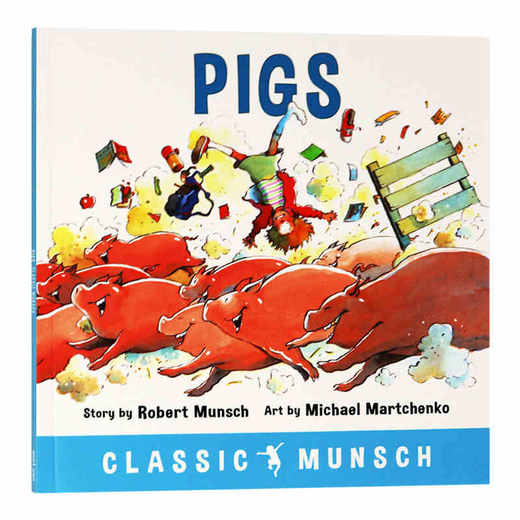 蒙施爷爷讲故事 猪猪 英文原版 Pigs 英文版儿童英语故事图画书 语言学习阅读兴趣培养书 进口原版书籍 Robert Munsch 商品图0