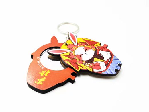 兔儿爷圆镜钥匙扣-京 商品图0