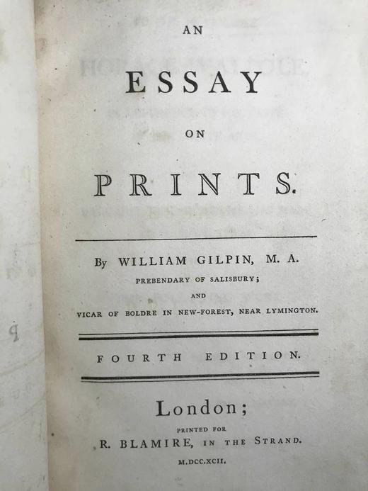 1792年 威廉·吉尔平《版画随笔》 真皮精装大32开 商品图2