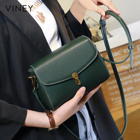 【细腻小牛皮材质】小包包包女2021新款女包斜挎包2020百搭小包Z皮单肩小方包潮