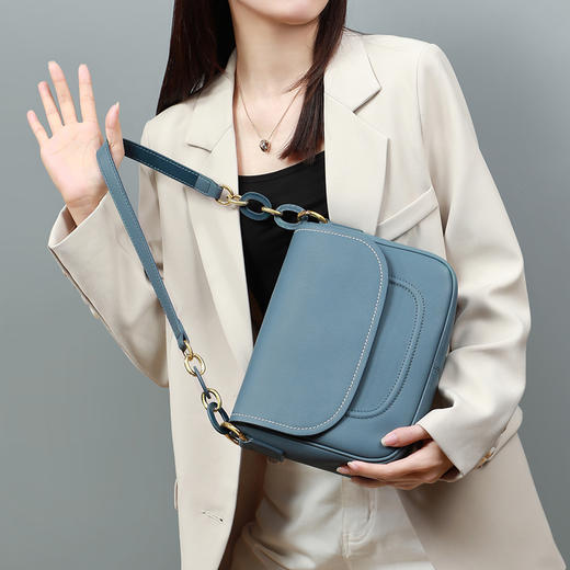 【时髦复古马鞍包】小包包2021新款潮臻皮女包单肩斜挎包夏季百搭感腋下包马鞍包 商品图14