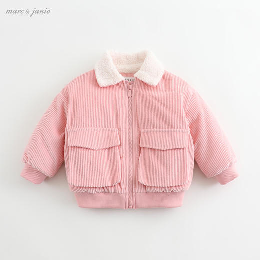 【反季清仓】马克珍妮宝宝冬装 女童加绒灯芯绒外套 儿童上衣213080 商品图1