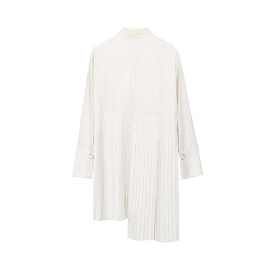 不对称压褶连衣裙 商品图1