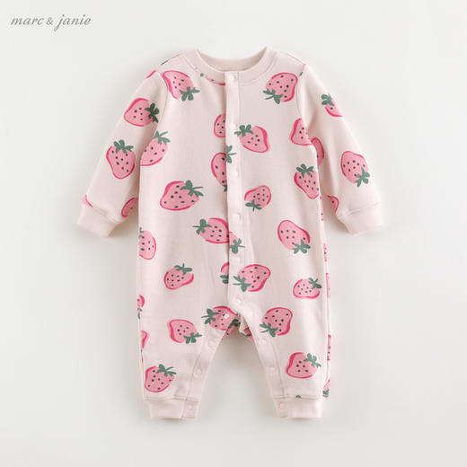 马克珍妮新款秋装 男女宝宝满版印花连体衣 婴儿爬服213025 商品图0