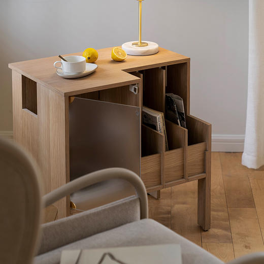 吱音洞见柜 北欧轻奢实木书柜 商品图4