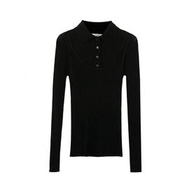 假两件衬衫针织上衣