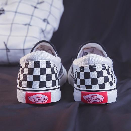 【服饰鞋包】新款低帮帆布鞋复古港味黑白格板鞋ins个性休闲百搭潮鞋 商品图1