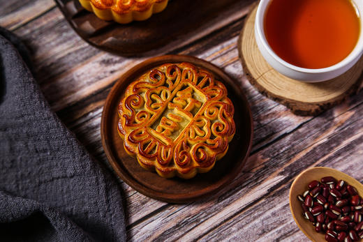 1元秒杀·豆沙月饼单个装（吕四重装开业活动，18.19号到吕四店自提）（卡券） 商品图1