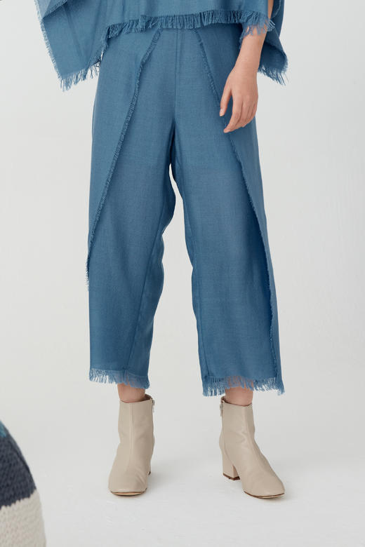 四季之衣 | 精仿羊绒休闲女裤 SJF18K321A 商品图0