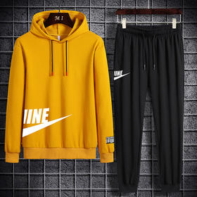 【卫衣男】秋冬休闲运动青少年圆领连帽卫衣套装