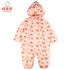 棉果果冬季女童羽绒印花连帽连体衣哈衣M422722921699 商品缩略图1