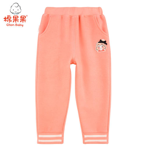 棉果果冬季女童南极绒运动长裤M422200421703 商品图2