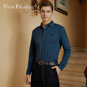 YvesFigarau伊夫·费嘉罗秋冬新款长袖T恤套头男士舒适修身上衣920960