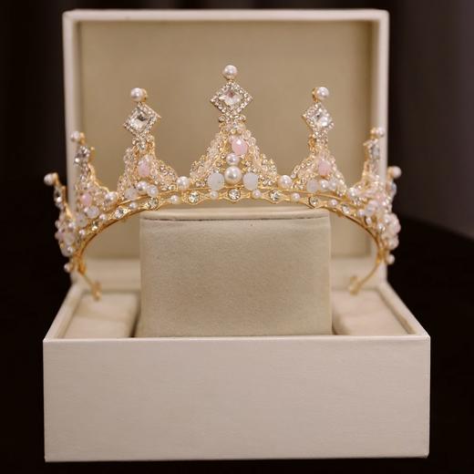 皇冠头饰过生日小公主学生成人礼超仙女圆形黑色18岁王冠新娘结婚 商品图4