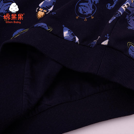 棉果果冬季男童挂里满印套头卫衣M412180421709 商品图4