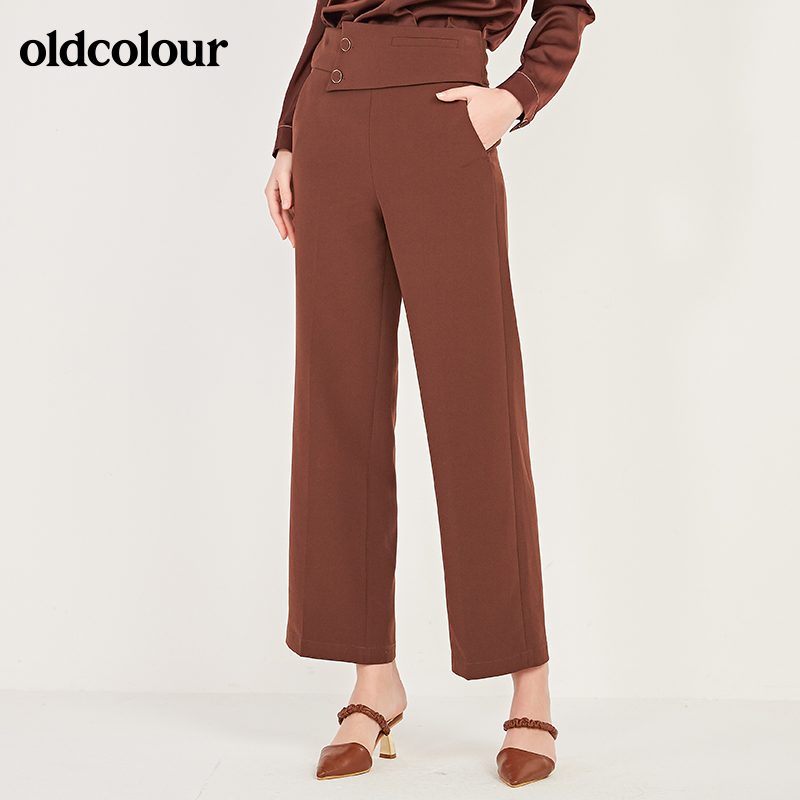 oldcolour秋季宽松百搭休闲长裤女N11073128