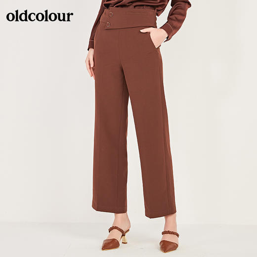 oldcolour秋季宽松百搭休闲长裤女N11073128 商品图0