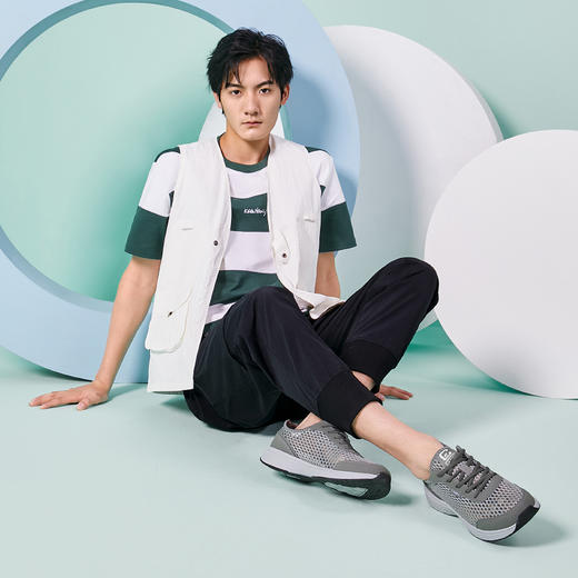 骆驼男鞋2025春夏休闲网面运动鞋男轻便软底一脚蹬透气健步鞋子男A922303150 商品图1