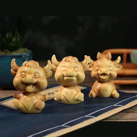 幸运牛°黄杨小摆件