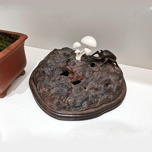 富甲一方(蘑菇)°小叶紫檀香炉 商品图1