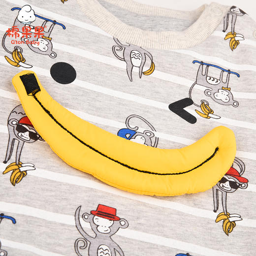 棉果果冬季男童猴子印花挂里卫衣M412180221671 商品图3