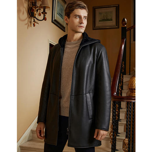 YvesFigarau伊夫·费嘉罗924801双面羊毛革皮衣 商品图1