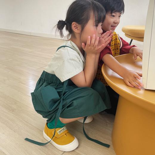 韩国儿童帆布鞋 （1115）好看得马卡龙色系，总能让妈妈们把持不住！ 简约魔术贴 轻松穿脱,记忆鞋垫,加倍柔软舒适！走路好舒服~ 商品图7