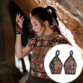 乐舞民族风绣花半指套 / 现货