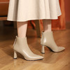 westory2021秋冬新款尖头时尚优雅气质真皮时装靴短靴女S21DS81251 商品缩略图1