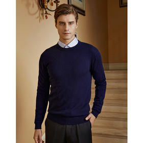 YvesFigarau伊夫·费嘉罗100%绵羊毛秋冬新款套头舒适保暖打底休闲毛衣921163