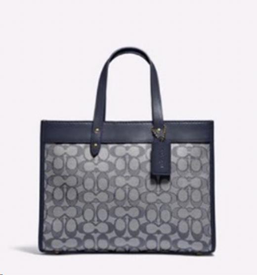 【直播】COACH 蔻驰经典标志提花FIELD 30号托特包大容量手提包 商品图0