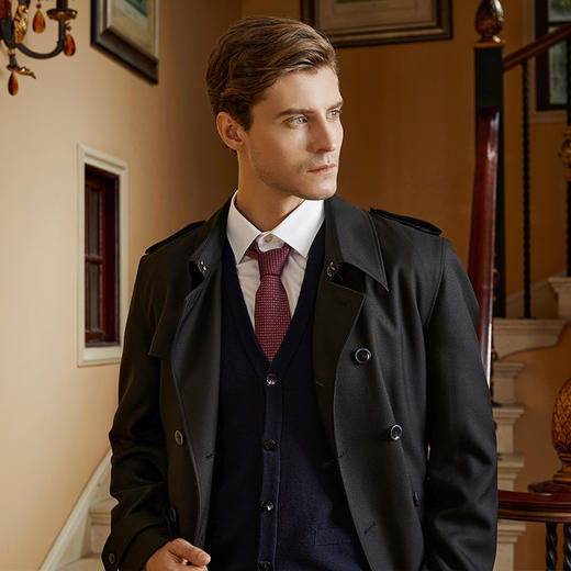 下架返修-YvesFigarau伊夫·费嘉罗男装秋冬休闲时尚舒适920550风衣外套 商品图3