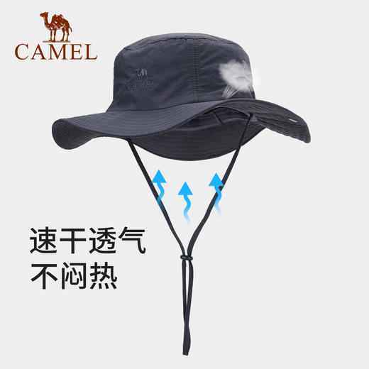 骆驼户外防晒渔夫帽男女夏速干遮阳骑车登山沙滩太阳钓鱼帽子春秋 A0W3M2115-1_A1S3PY101_A0W3K3130_A1S3E3111 商品图2