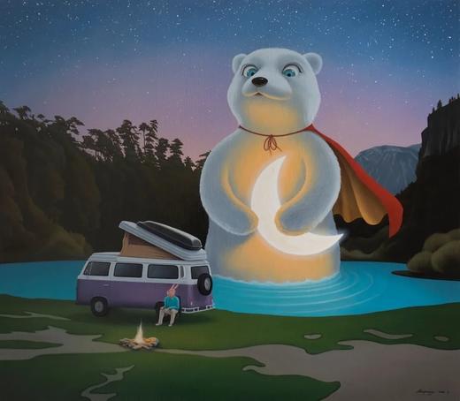 艺术花生 X 马英戈艺术版画系列《Super Bear》#此商品参加第十一届北京惠民文化消费季 商品图0