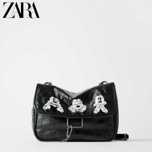 ZARA女包新款黑色白色流浪包双肩包 百搭大容量链条包时尚单肩手提斜挎包 商品图4