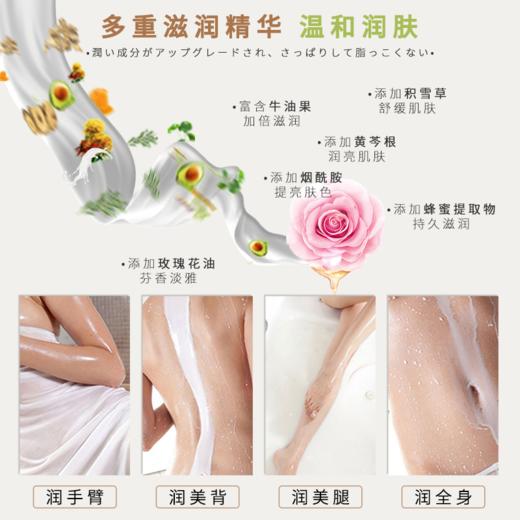 【中欧班列精选】日本蜜梨品牌身体乳 玫瑰润泽美肌身体乳 500ml/瓶 商品图1
