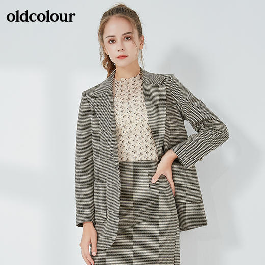 oldcolour秋季商场同款通勤百搭气质西装外套N34048469 商品图0