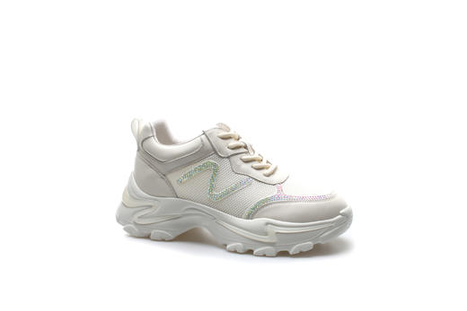 豪麟名鞋奥莱迪嘉女装牛皮革时尚老爹鞋DJELA12WX011白色  原价1660元 商品图0